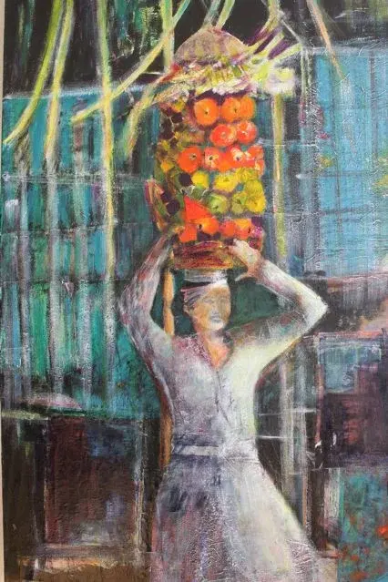 Woman Balancing Fruit